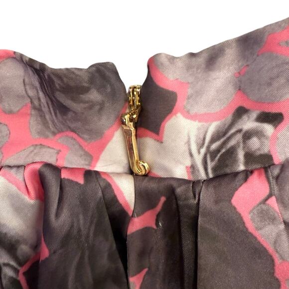 Juicy Couture Pink Gray White Floral Layered Mini Bubble Tulle Skirt Size 4 - Picture 8 of 10